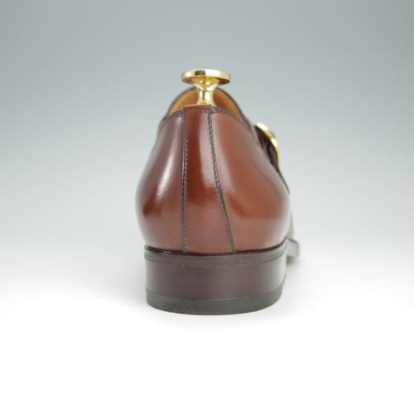 未使用★(伊)タニノクリスチー SIZE 6.5【デッドストック品★モンクストラップ/108471】カーフ/茶/メンズ/TANINO CRISCI★h509