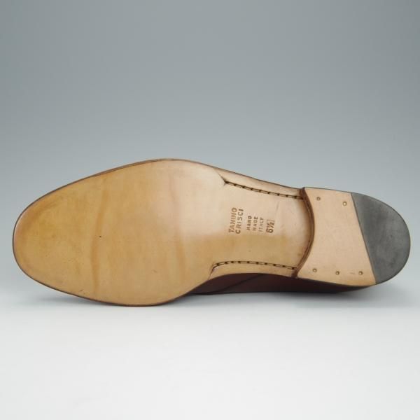 未使用★(伊)タニノクリスチー SIZE 6.5【デッドストック品★モンクストラップ/108471】カーフ/茶/メンズ/TANINO CRISCI★h509