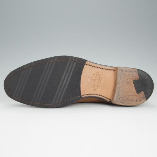 美品★(米)アレンエドモンズ 8D【貴重★ブルックスブラザーズ別注/BROOKS BROTHERS】パンチドキャップトゥ/薄茶/ALLEN EDMONDS★h511