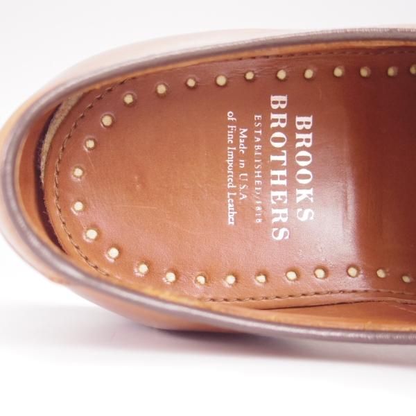 美品★(米)アレンエドモンズ 8D【貴重★ブルックスブラザーズ別注/BROOKS BROTHERS】パンチドキャップトゥ/薄茶/ALLEN EDMONDS★h511