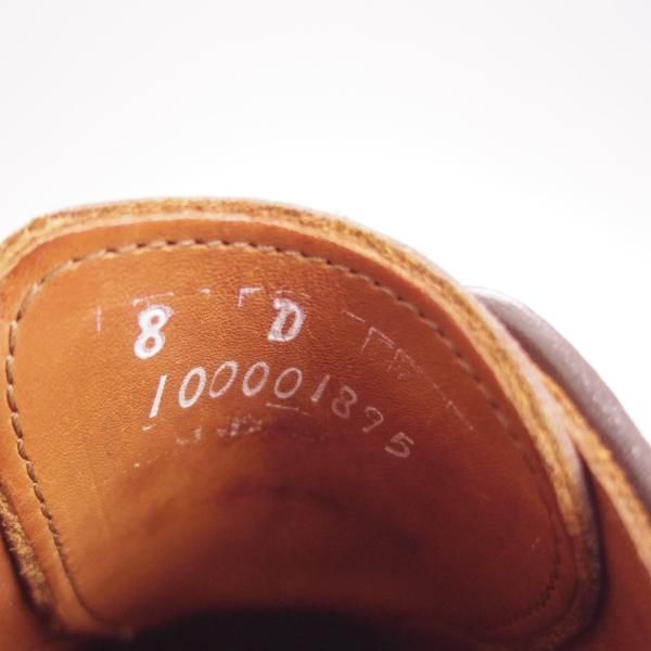 美品★(米)アレンエドモンズ 8D【貴重★ブルックスブラザーズ別注/BROOKS BROTHERS】パンチドキャップトゥ/薄茶/ALLEN EDMONDS★h511