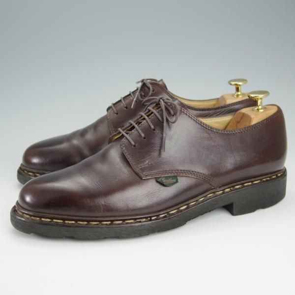 極上★パラブーツ SIZE 7【定価￥64,800-★ARLES/プレーントゥ】グリフソール/リスレザー/CAFE/カフェ/濃茶/メンズ/Paraboot★h513