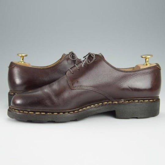極上★パラブーツ SIZE 7【定価￥64,800-★ARLES/プレーントゥ】グリフソール/リスレザー/CAFE/カフェ/濃茶/メンズ/Paraboot★h513
