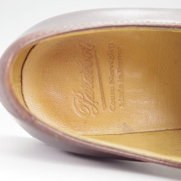 極上★パラブーツ SIZE 7【定価￥64,800-★ARLES/プレーントゥ】グリフソール/リスレザー/CAFE/カフェ/濃茶/メンズ/Paraboot★h513