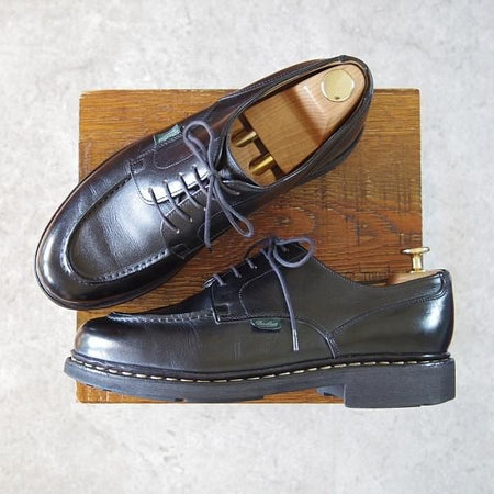 極上★パラブーツ SIZE 7.5【定価￥71,500-★シャンボード/CHAMBORD】TEXソール/リスレザー/NOIR/黒/Uチップ/メンズ/Paraboot★h515