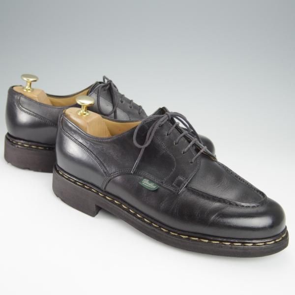 極上★パラブーツ SIZE 7.5【定価￥71,500-★シャンボード/CHAMBORD】TEXソール/リスレザー/NOIR/黒/Uチップ/メンズ/Paraboot★h515