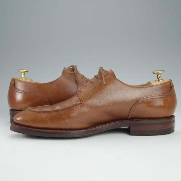 極上★クロケット&ジョーンズ 7.5E【ダイナイトソール仕様★NEWPORT/341ラスト】ニューポート/Uチップ/茶/メンズ/Crockett&Jones★h516