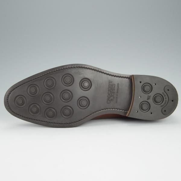 極上★クロケット&ジョーンズ 7.5E【ダイナイトソール仕様★NEWPORT/341ラスト】ニューポート/Uチップ/茶/メンズ/Crockett&Jones★h516