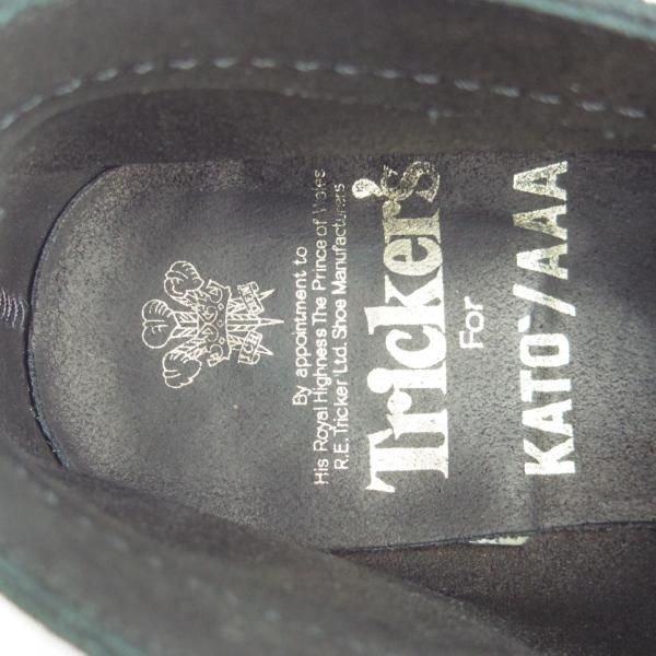 極上★トリッカーズ SIZE 8【貴重★KATO`AAA別注/チャッカブーツ】スエード/黒/メンズ/Tricker's★h517