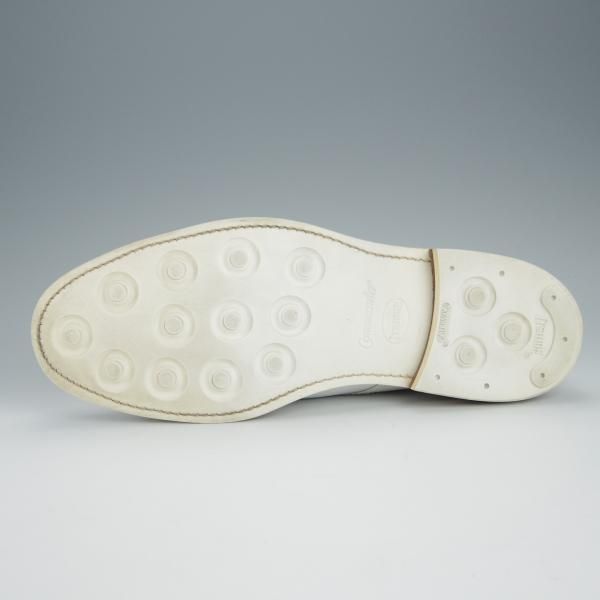 極美品★(英)SANDERS/サンダース SIZE 6.5【定価￥53,900-★Military Derby Shoe/コマンドソール】1680M/ストレートチップ/白★h519