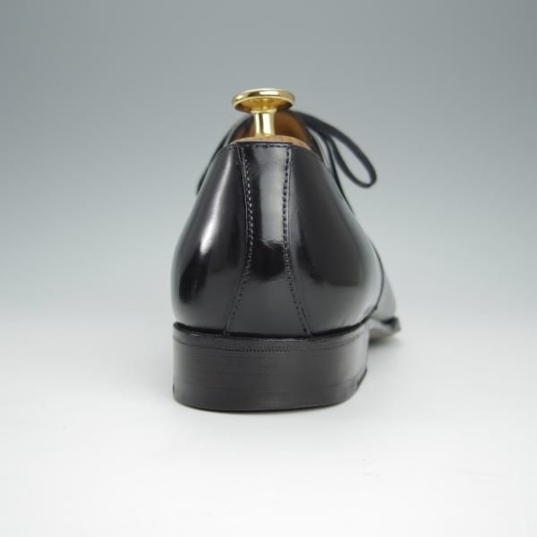 極上★(伊)エンツォ・ボナフェ UK7程度【ハンドソーンウェルテッド製法★パンチドキャップトゥ】カーフ/黒/メンズ/Enzo Bonafe★h520