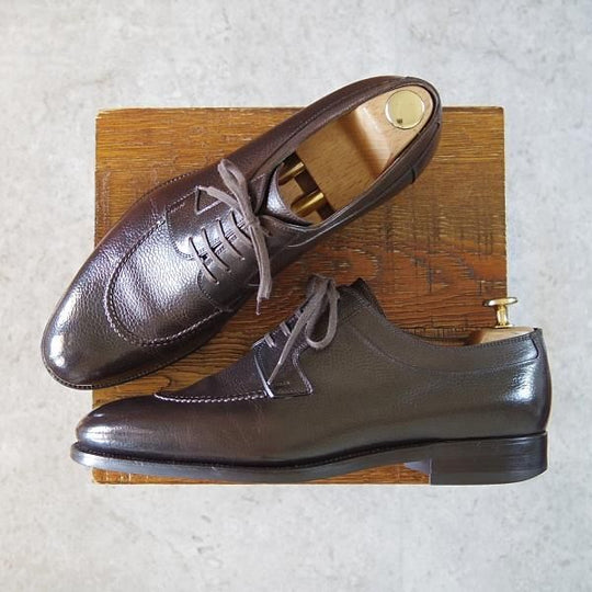 極上★(伊)ステファノベーメル SIZE 41.5【定価￥226,800-★Uチップ/濃茶】グレインレザー/メンズ/Stefano Bemer★h521