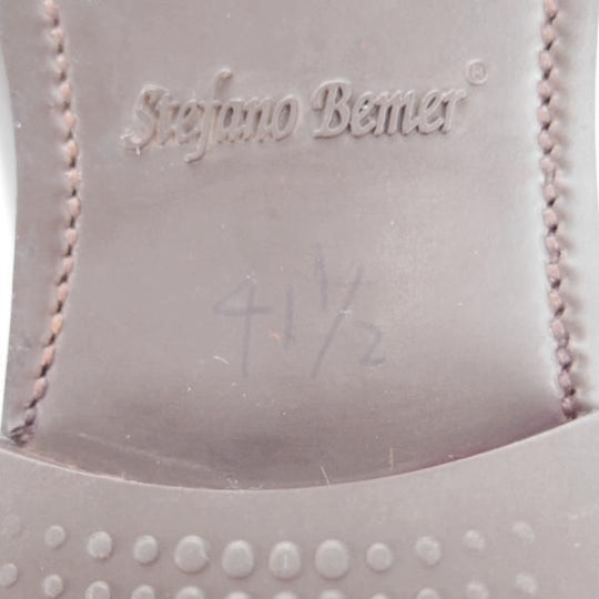 極上★(伊)ステファノベーメル SIZE 41.5【定価￥226,800-★Uチップ/濃茶】グレインレザー/メンズ/Stefano Bemer★h521