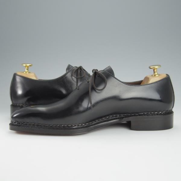 未使用★(スペイン製)MEERMIN/メルミン SIZE 7.5【ノルベジェーゼ製法★ホールカット/黒/20037】カーフ/メンズ★h523