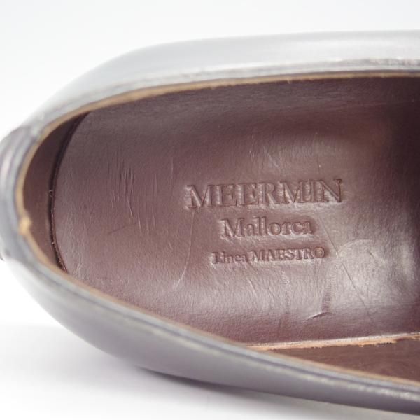 未使用★(スペイン製)MEERMIN/メルミン SIZE 7.5【ノルベジェーゼ製法★ホールカット/黒/20037】カーフ/メンズ★h523