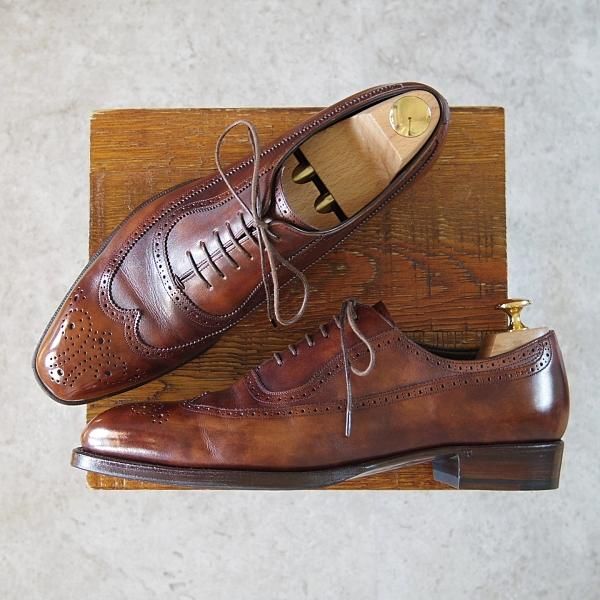 極上★シェットランドフォックス SIZE 7【定価￥68,200-★ブライトン/032F】ロングヴァンプ/フルブローグ/カーフ/濃茶/Shetlandfox★h524