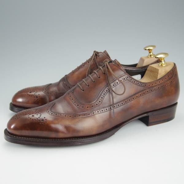 極上★シェットランドフォックス SIZE 7【定価￥68,200-★ブライトン/032F】ロングヴァンプ/フルブローグ/カーフ/濃茶/Shetlandfox★h524