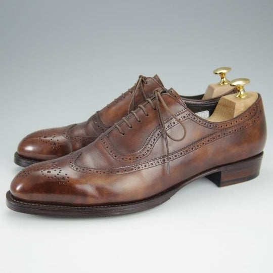 極上★シェットランドフォックス SIZE 7【定価￥68,200-★ブライトン/032F】ロングヴァンプ/フルブローグ/カーフ/濃茶/Shetlandfox★h524