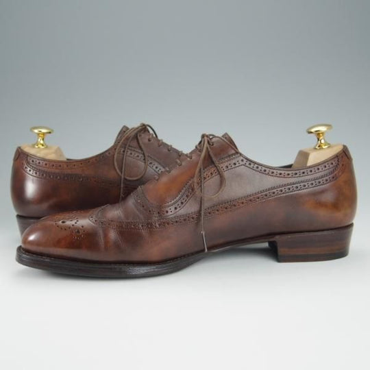 極上★シェットランドフォックス SIZE 7【定価￥68,200-★ブライトン/032F】ロングヴァンプ/フルブローグ/カーフ/濃茶/Shetlandfox★h524