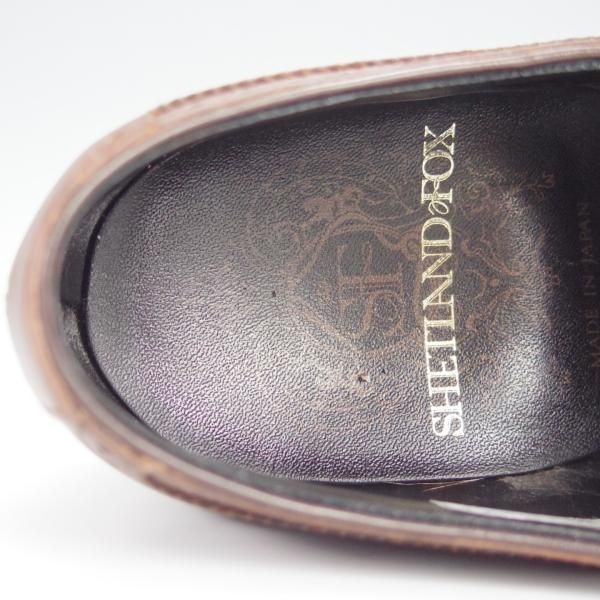 極上★シェットランドフォックス SIZE 7【定価￥68,200-★ブライトン/032F】ロングヴァンプ/フルブローグ/カーフ/濃茶/Shetlandfox★h524