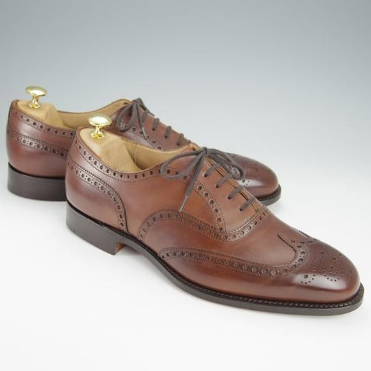 未使用★チャーチ 85G/UK8.5【定価￥136,400-★チェットウィンド/CHETWYND】173ラスト/フルブローグ/カーフ/WALNUT/茶/Church's★h525