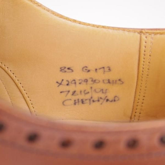未使用★チャーチ 85G/UK8.5【定価￥136,400-★チェットウィンド/CHETWYND】173ラスト/フルブローグ/カーフ/WALNUT/茶/Church's★h525