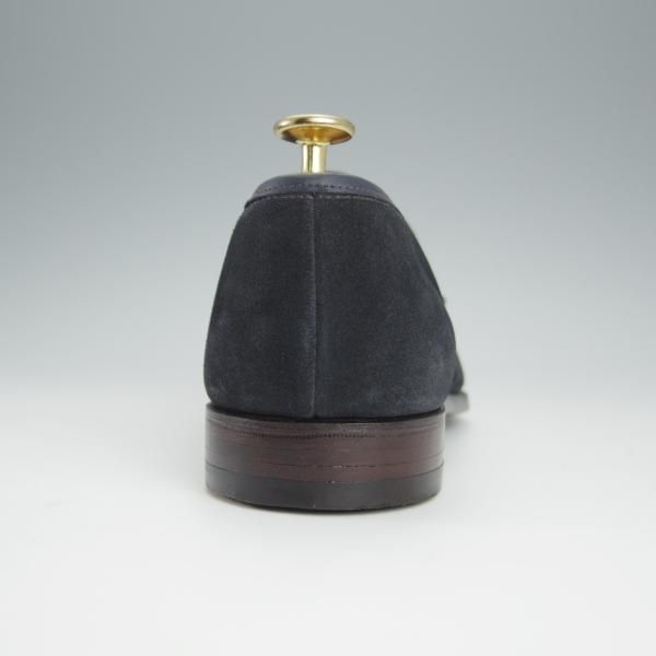 極美品★クロケット&ジョーンズ 6E【★コインローファー/TEIGN/341ラスト】スエード/紺/メンズ/Crockett&Jones★h526