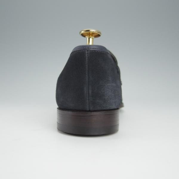 極美品★クロケット&ジョーンズ 6E【★コインローファー/TEIGN/341ラスト】スエード/紺/メンズ/Crockett&Jones★h526