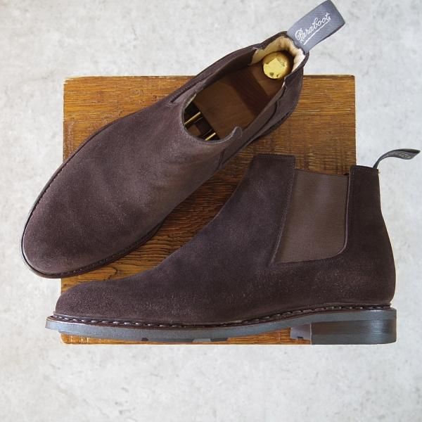 極美品★パラブーツ SIZE 7.5【定価￥79,200-★ビームスF別注/CHENAY】サイドゴアブーツ/スエード/濃茶/メンズ/BEAMS F/Paraboot★h527