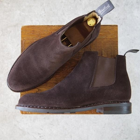 極美品★パラブーツ SIZE 7.5【定価￥79,200-★ビームスF別注/CHENAY】サイドゴアブーツ/スエード/濃茶/メンズ/BEAMS F/Paraboot★h527