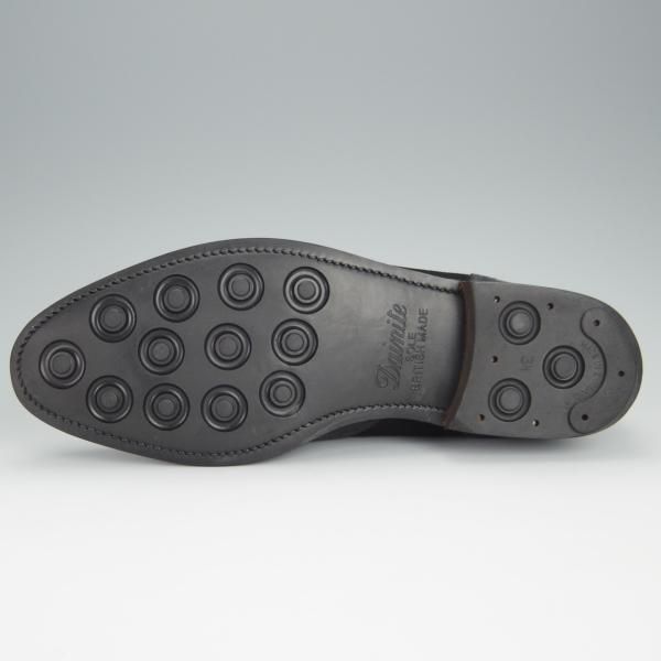 極上★(英)BARKER/バーカー 8.5D【ダイナイトソール仕様★タッセルローファー/スエード×カーフ】黒/メンズ★h529