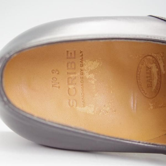 ほぼ未使用★(スイス)BALLY SCRIBE/バリー 6E【現行定価10万円以上★スクリーブ・ライン/No3】ストレートチップ/黒/カーフ/メンズ★h530