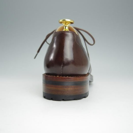 極美品★(伊)F.LLIジャコメッティ SIZE 39【★ハンドソーンウェルテッド製法/FG318】Uチップ/カーフ/濃茶×薄茶/Giacometti★h532