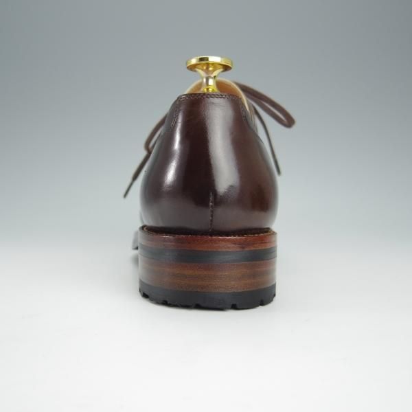 極美品★(伊)F.LLIジャコメッティ SIZE 39【★ハンドソーンウェルテッド製法/FG318】Uチップ/カーフ/濃茶×薄茶/Giacometti★h532