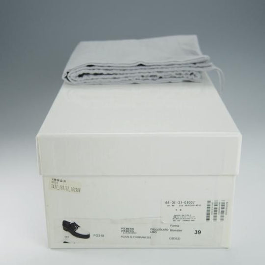 極美品★(伊)F.LLIジャコメッティ SIZE 39【★ハンドソーンウェルテッド製法/FG318】Uチップ/カーフ/濃茶×薄茶/Giacometti★h532