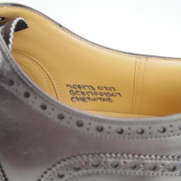 極美品★チャーチ 70F/UK7【定価￥136,400-★チェットウィンド/CHETWYND】173ラスト/フルブローグ/カーフ/黒/メンズ/Church's★h542