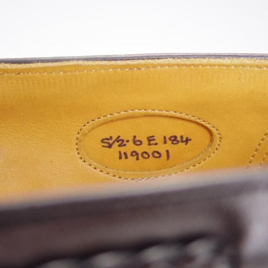 極美品★エドワードグリーン 5.5E【定価￥179,300-★BELGRAVIA/184ラスト】タッセルローファー/カーフ/黒/メンズ/EDWARD GREEN★h549