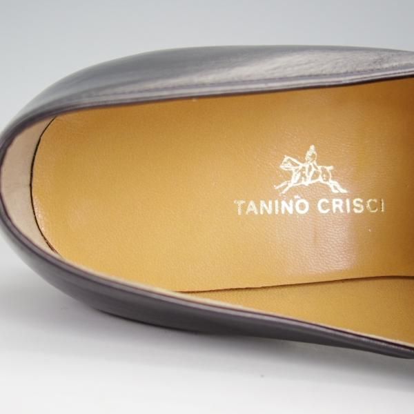 未使用★(伊)タニノクリスチー SIZE 7.5【デッドストック品★カンガルー革/SPAGNOLO/コインローファー】黒/メンズ/TANINO CRISCI★h551