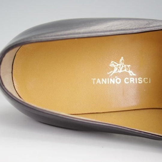 未使用★(伊)タニノクリスチー SIZE 7.5【デッドストック品★カンガルー革/SPAGNOLO/コインローファー】黒/メンズ/TANINO CRISCI★h551