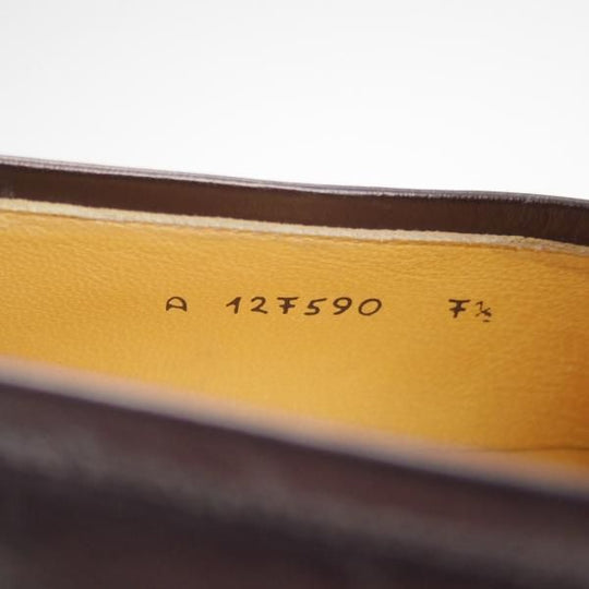 未使用★(伊)タニノクリスチー SIZE 7.5【デッドストック品★カンガルー革/SPAGNOLO/コインローファー】黒/メンズ/TANINO CRISCI★h551