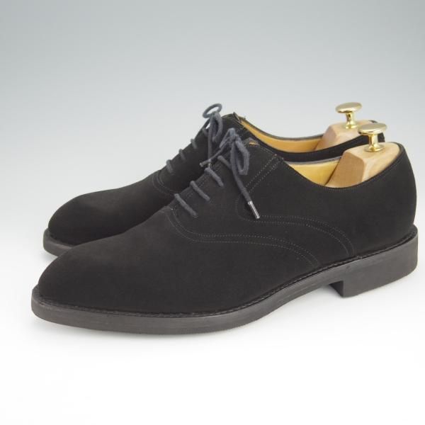 極美品★ジョンロブ 8EE【★ALBANY/アルバニー/9501ラスト】オックスフォードシューズ/プレーントゥ/スエード/黒/メンズ/JOHN LOBB★h553