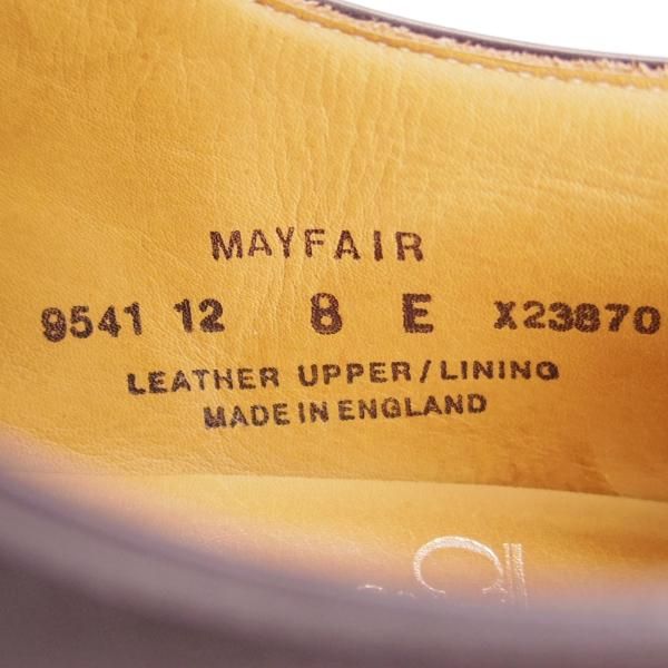 美品★クロケット&ジョーンズ 8E【★ホールカット/MAYFAIR】メイフェア/カーフ/黒/メンズ/Crockett&Jones★h554