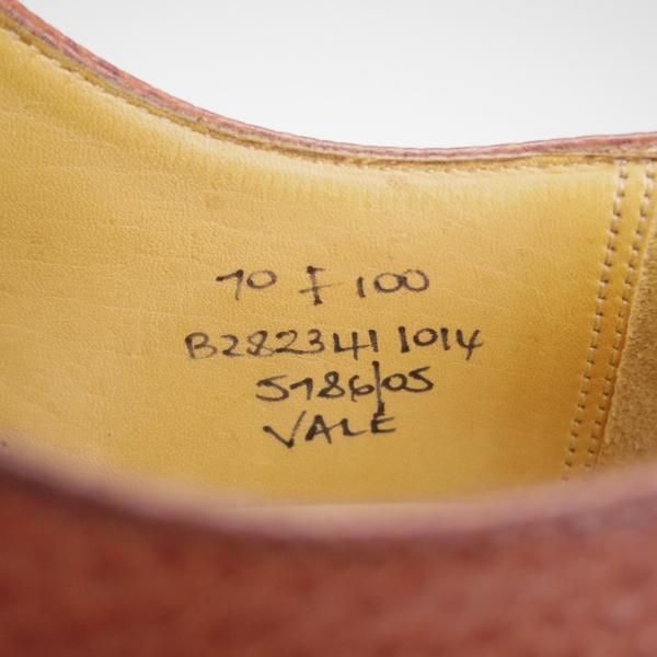 極上★チャーチ 70F/UK7【貴重★100ラスト/VALE】ストレートチップ/グレインレザー/茶/メンズ/Church's★h555