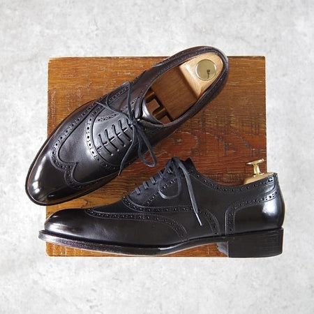 極上★シェットランドフォックス SIZE 6【定価￥70,400-★ケンジントン2/フルブローグ/012F】カーフ/黒/メンズ/Shetlandfox★h557