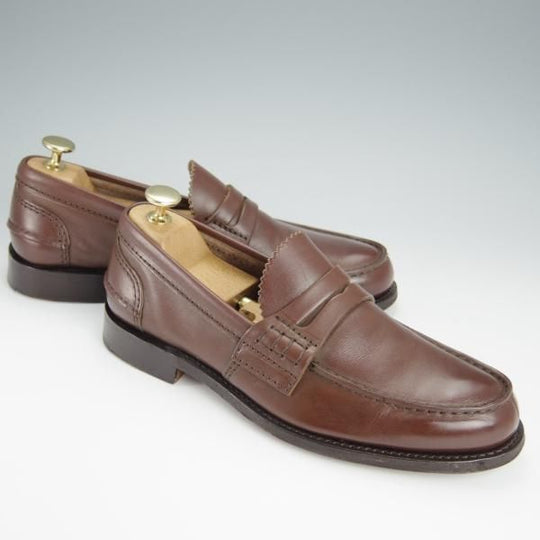 極上★チャーチ 60F/UK6【定価￥118,800-★コインローファー/Pembrey】126ラスト/ビーフロール/カーフ/COGNAC/茶/メンズ/Church's★h558