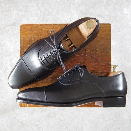 未使用★Perfetto/ペルフェット SIZE 8【グッドイヤーウェルテッド製法★ストレートチップ/9901S】カーフ/黒/メンズ★h559