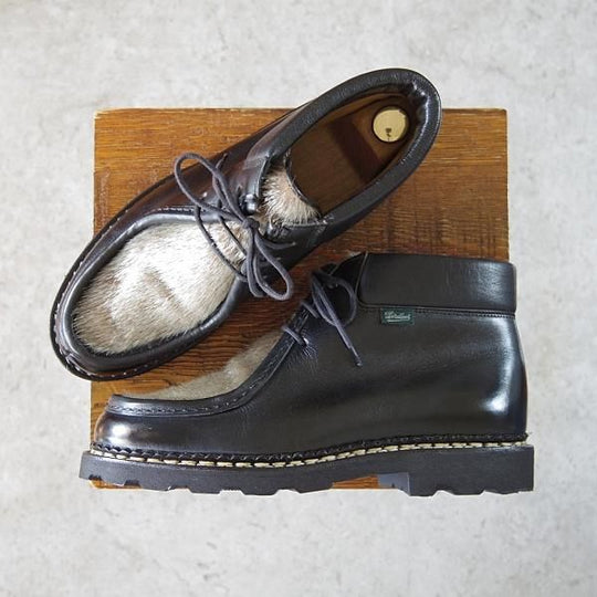 ほぼ試着程度★パラブーツ SIZE 39【貴重★フォック仕様(アザラシの毛皮)/MILLY】ミリー/チロリアンブーツ/カーフ/黒/Paraboot★h574