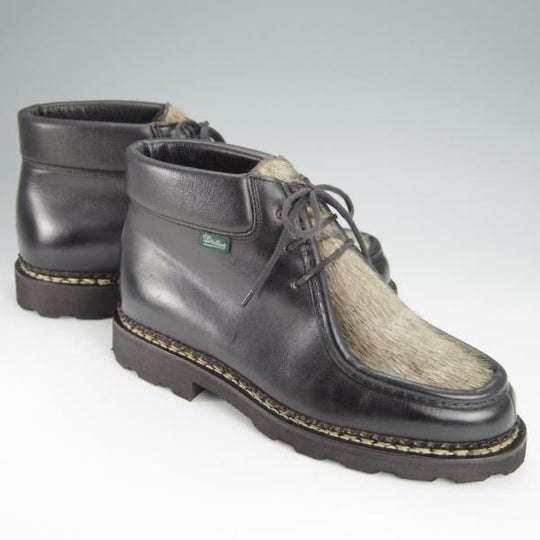 ほぼ試着程度★パラブーツ SIZE 39【貴重★フォック仕様(アザラシの毛皮)/MILLY】ミリー/チロリアンブーツ/カーフ/黒/Paraboot★h574