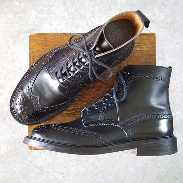 極上★トリッカーズ SIZE 7.5【現行定価￥96,800-★MALTON/モールトン】M2508/カントリーブーツ/カーフ/黒/メンズ/Tricker's★h575