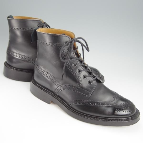 極上★トリッカーズ SIZE 7.5【現行定価￥96,800-★MALTON/モールトン】M2508/カントリーブーツ/カーフ/黒/メンズ/Tricker's★h575